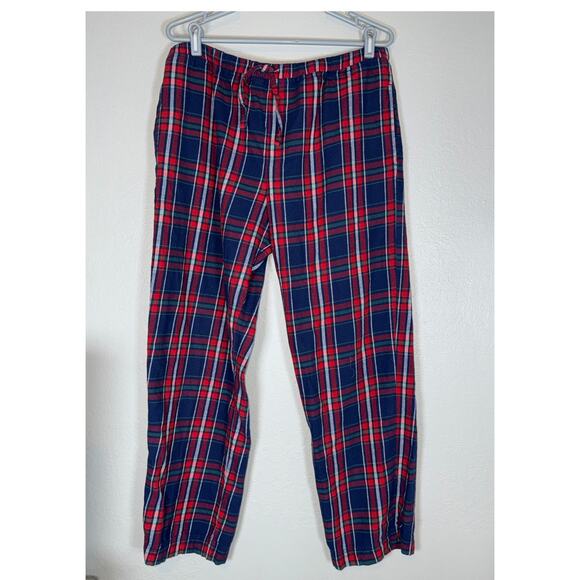 Hanna Anderson Adult Holiday Flannel Pajama Pants Blue Unisex Large Cozy Cotton - Picture 2 of 7